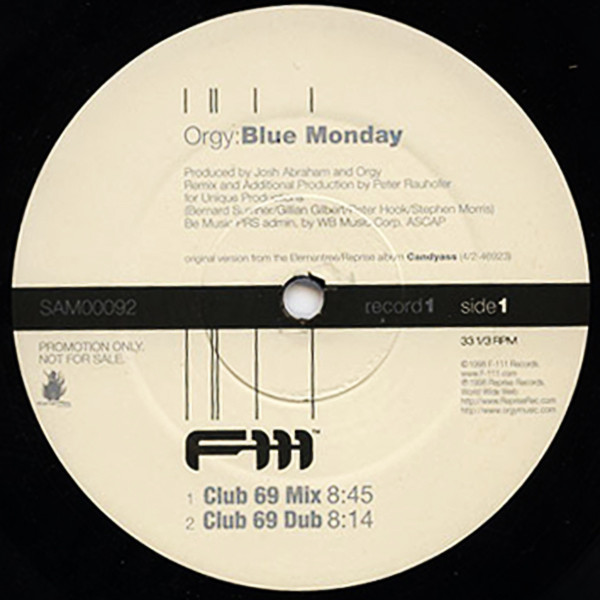 Blue Monday / Stitches, Orgy